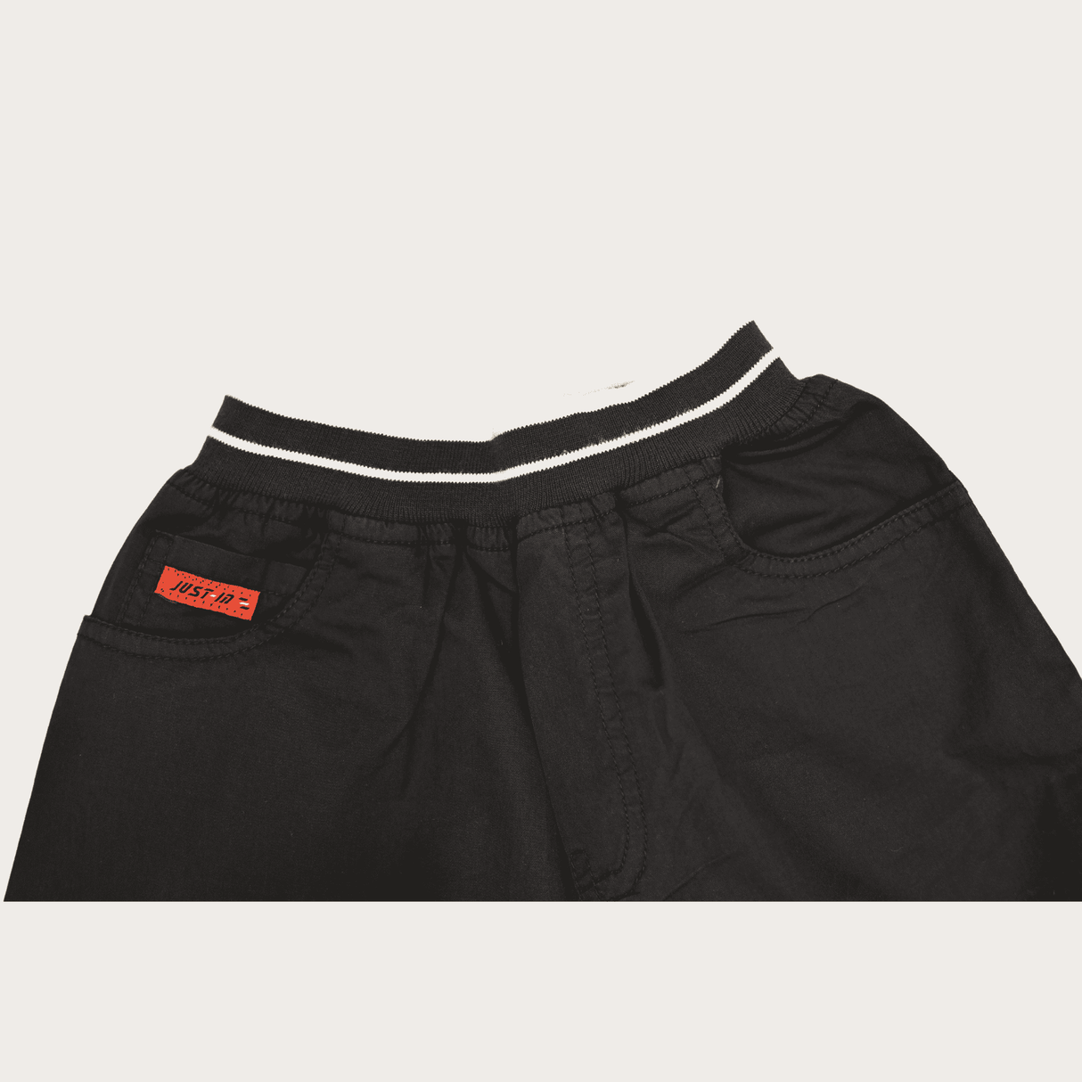 Boys Casual Plain Cotton Shorts Full Elastic - Navy Blue