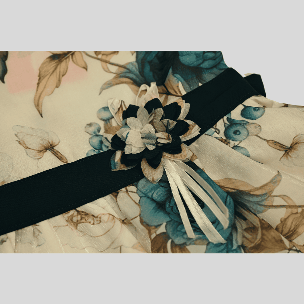 Girls Casual Printed Cotton Frocks - Green