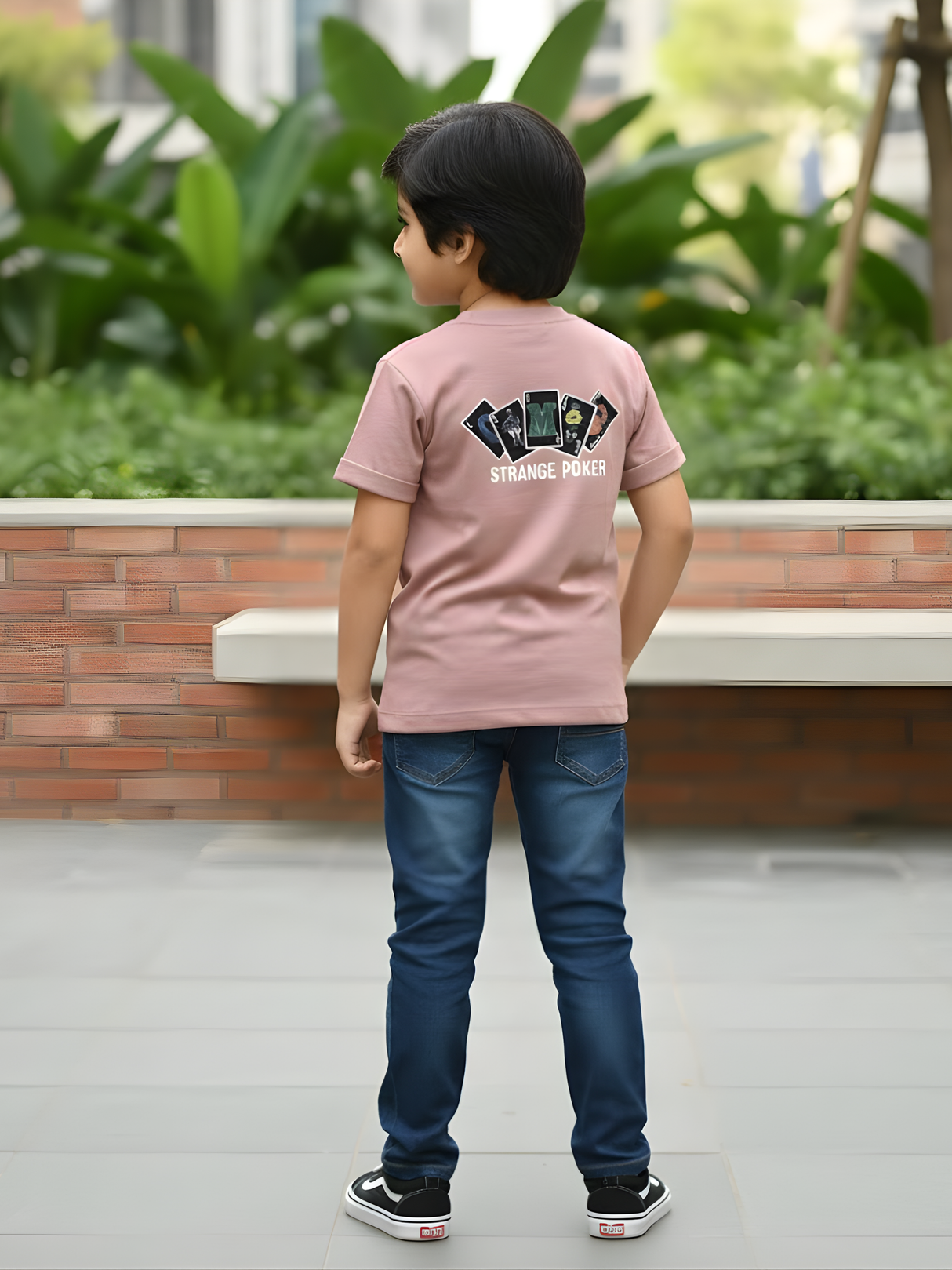 Boys' Peach Graphic T-Shirt - STRANGE Edition