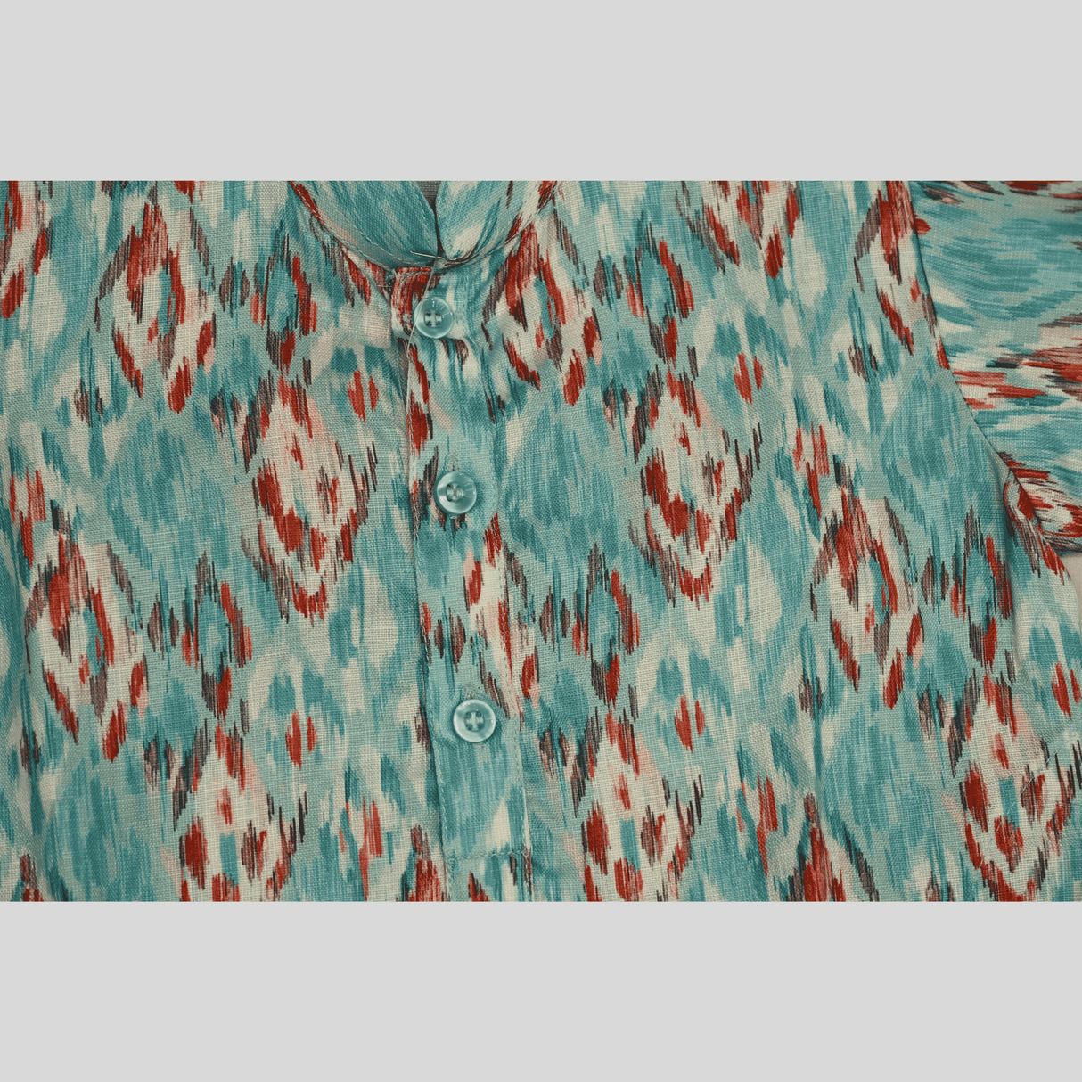 Boys Traditional Printed Chudidar Kurta Set - Blue