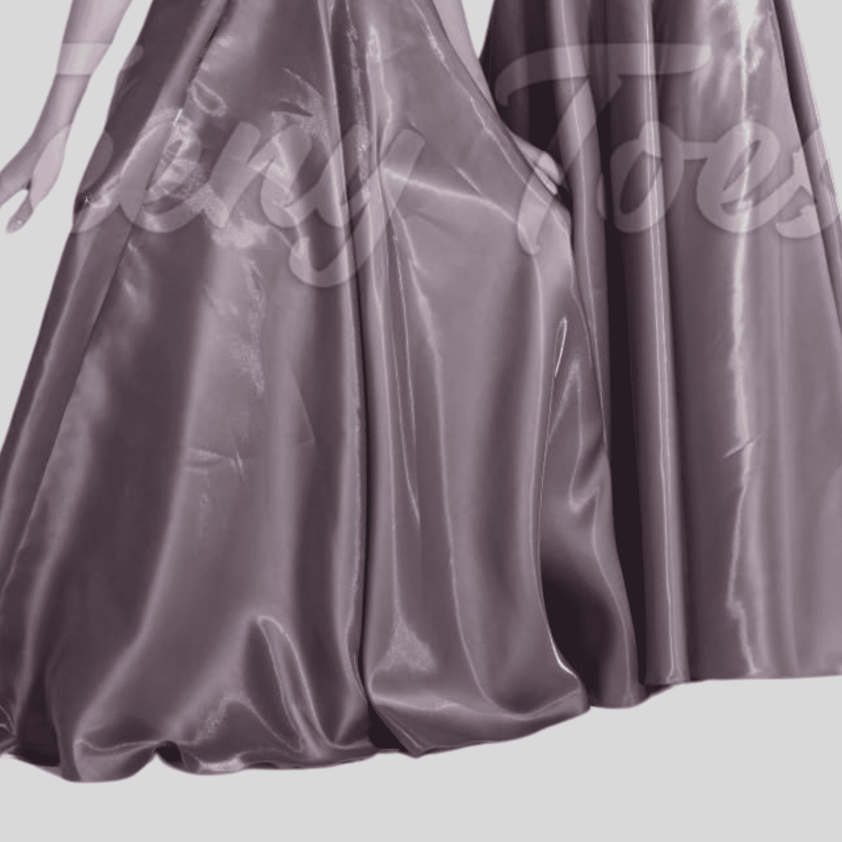 Girls Party Satin Western Gown With Work - Purple