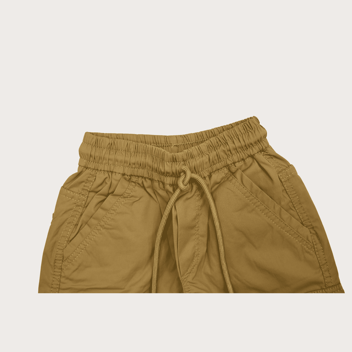 Boys Casual Plain Cotton Joggers With Rib - Green