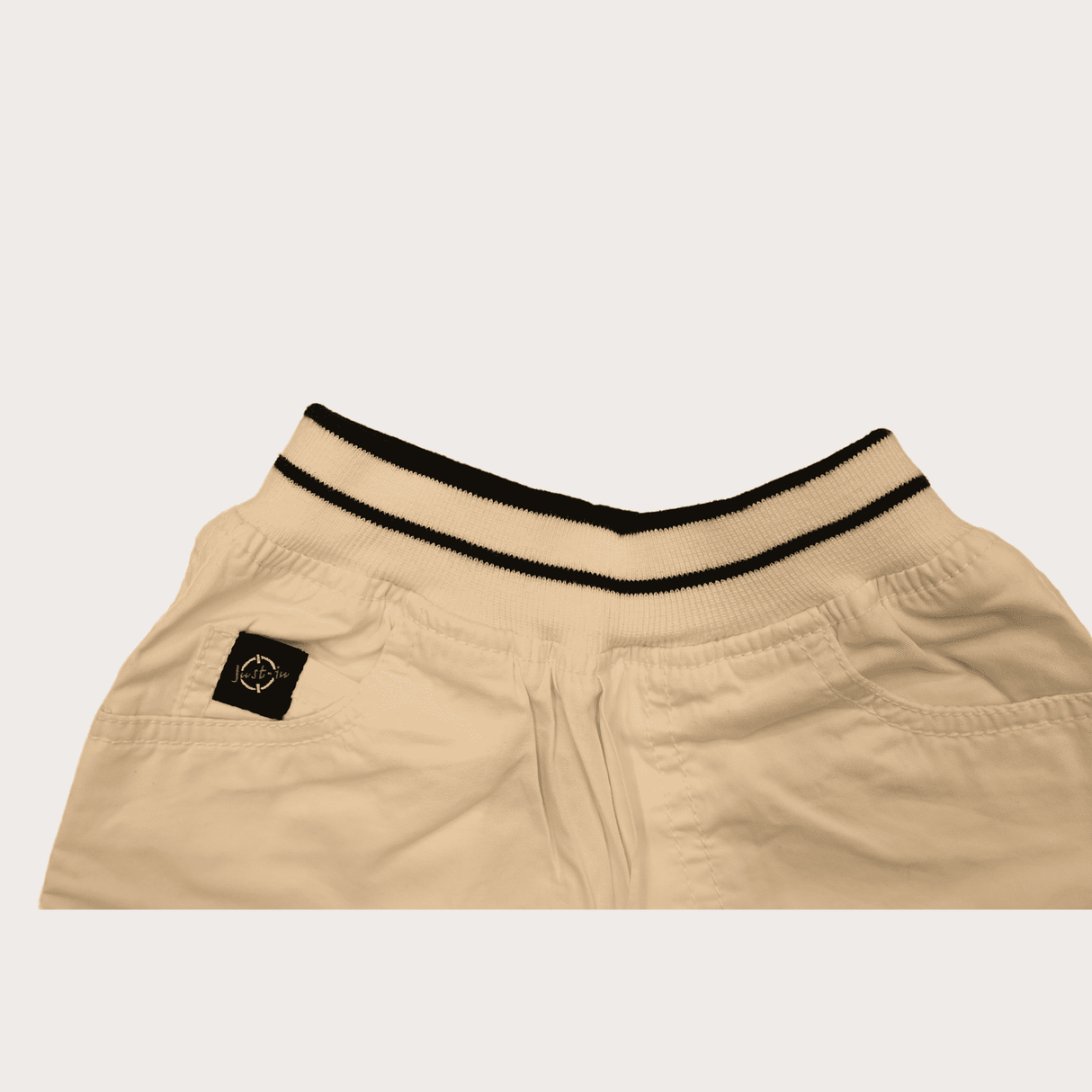 Boys Casual Plain Cotton Shorts Full Elastic - White