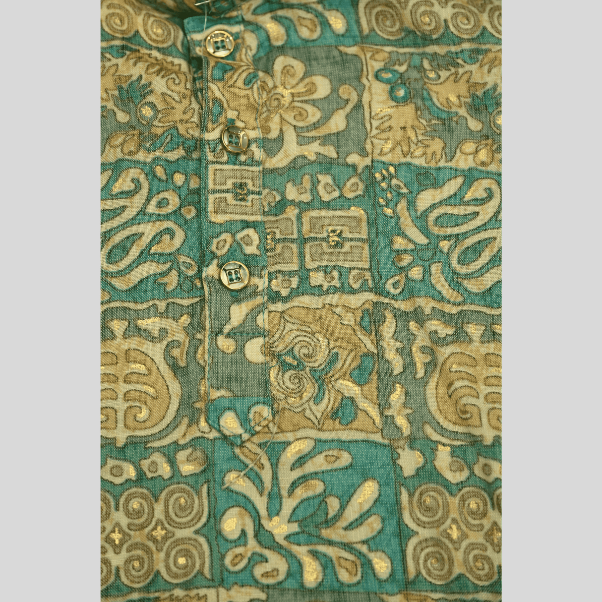 Boys Traditional Printed Chudidar Kurta Set - Green
