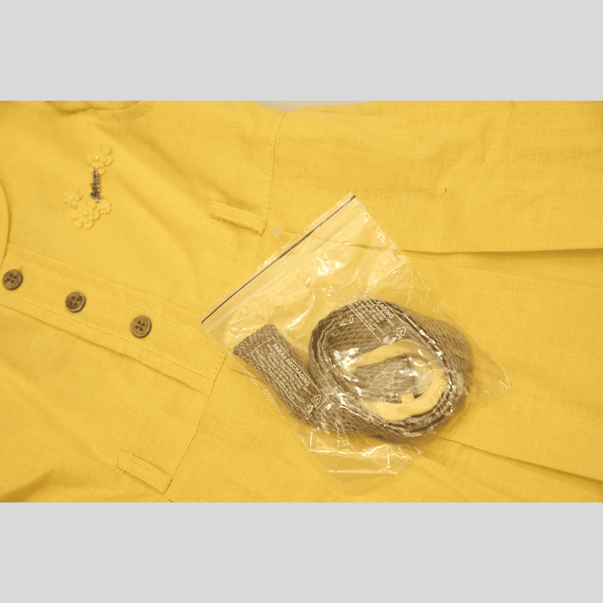 Girls Casual Printed Cotton Frocks - Yellow