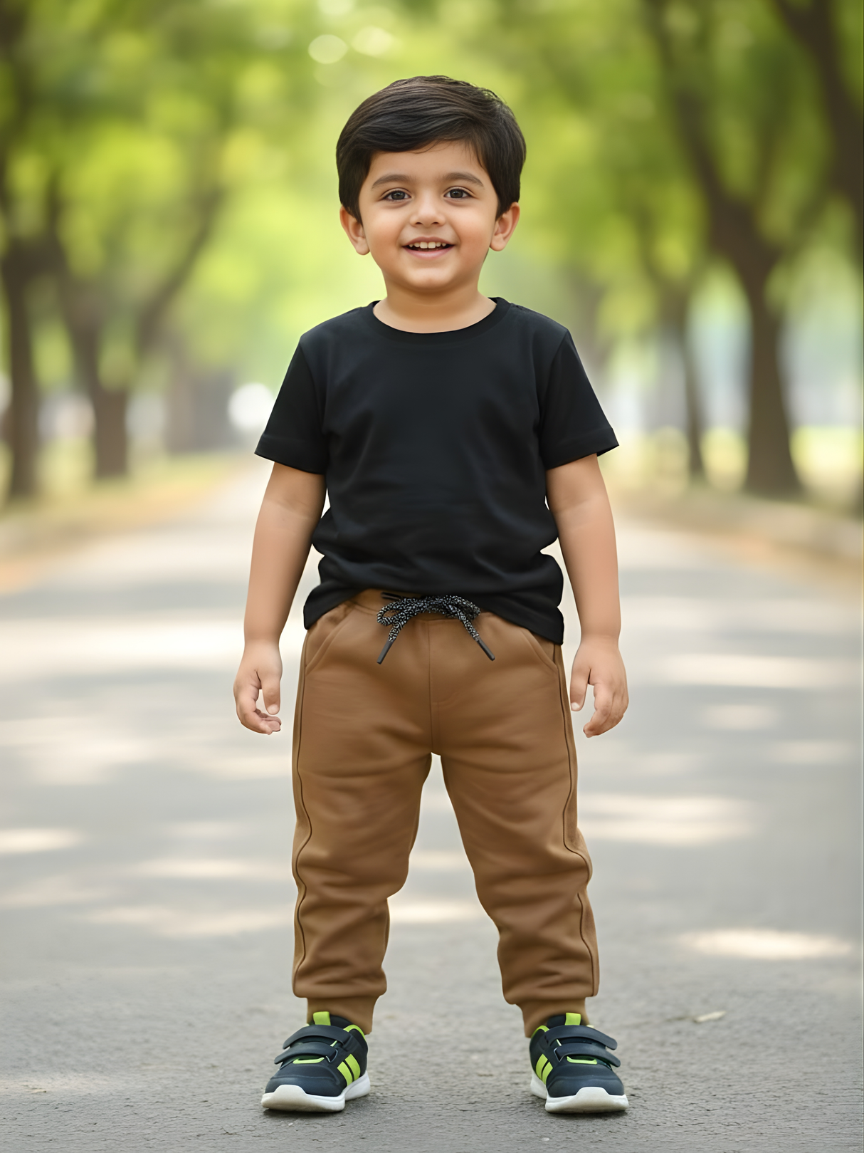 Boys' Brown Comfort Fit Joggers