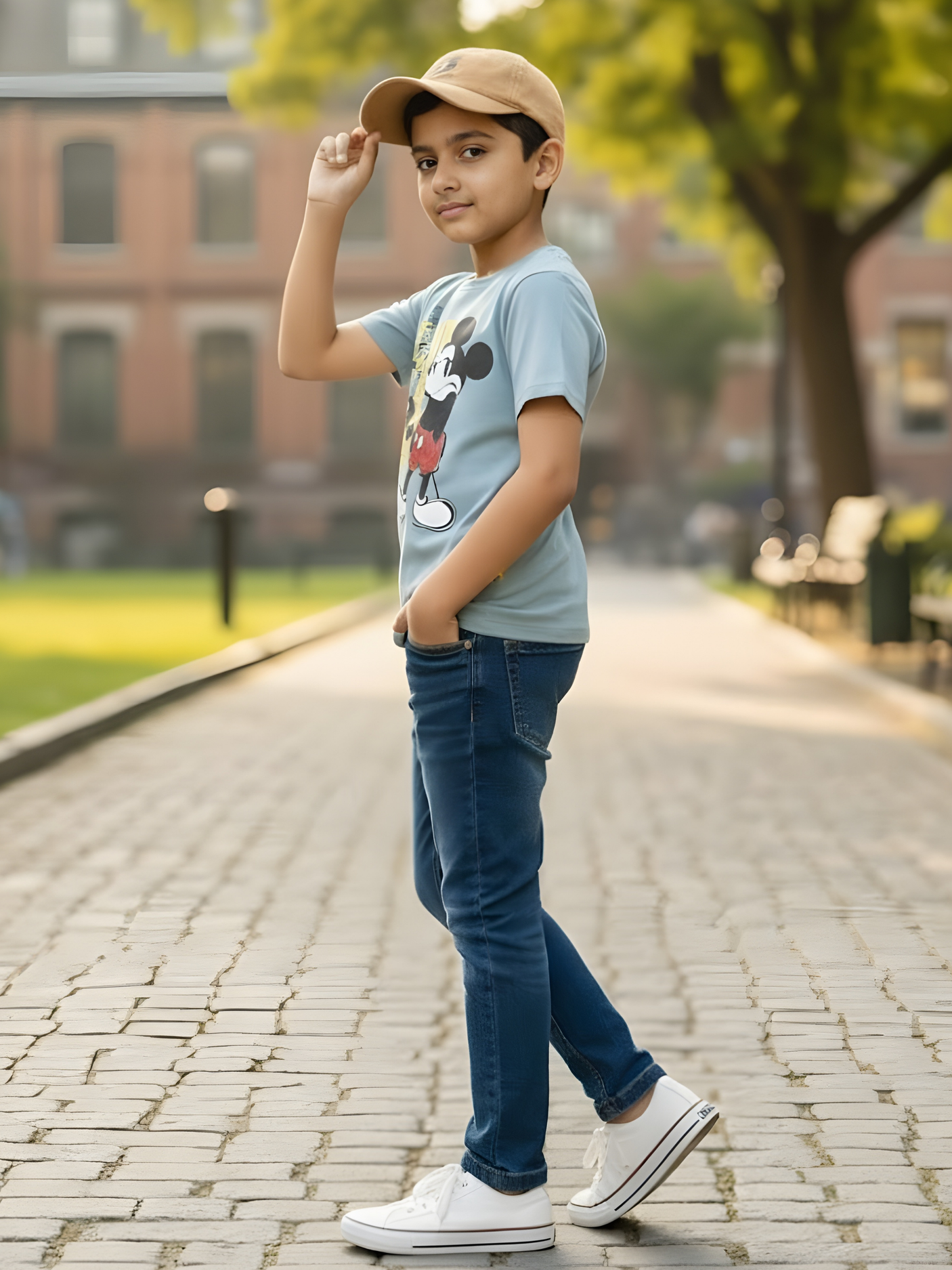 Boys' Mickey & Friends "True Pals" Greyish Tee