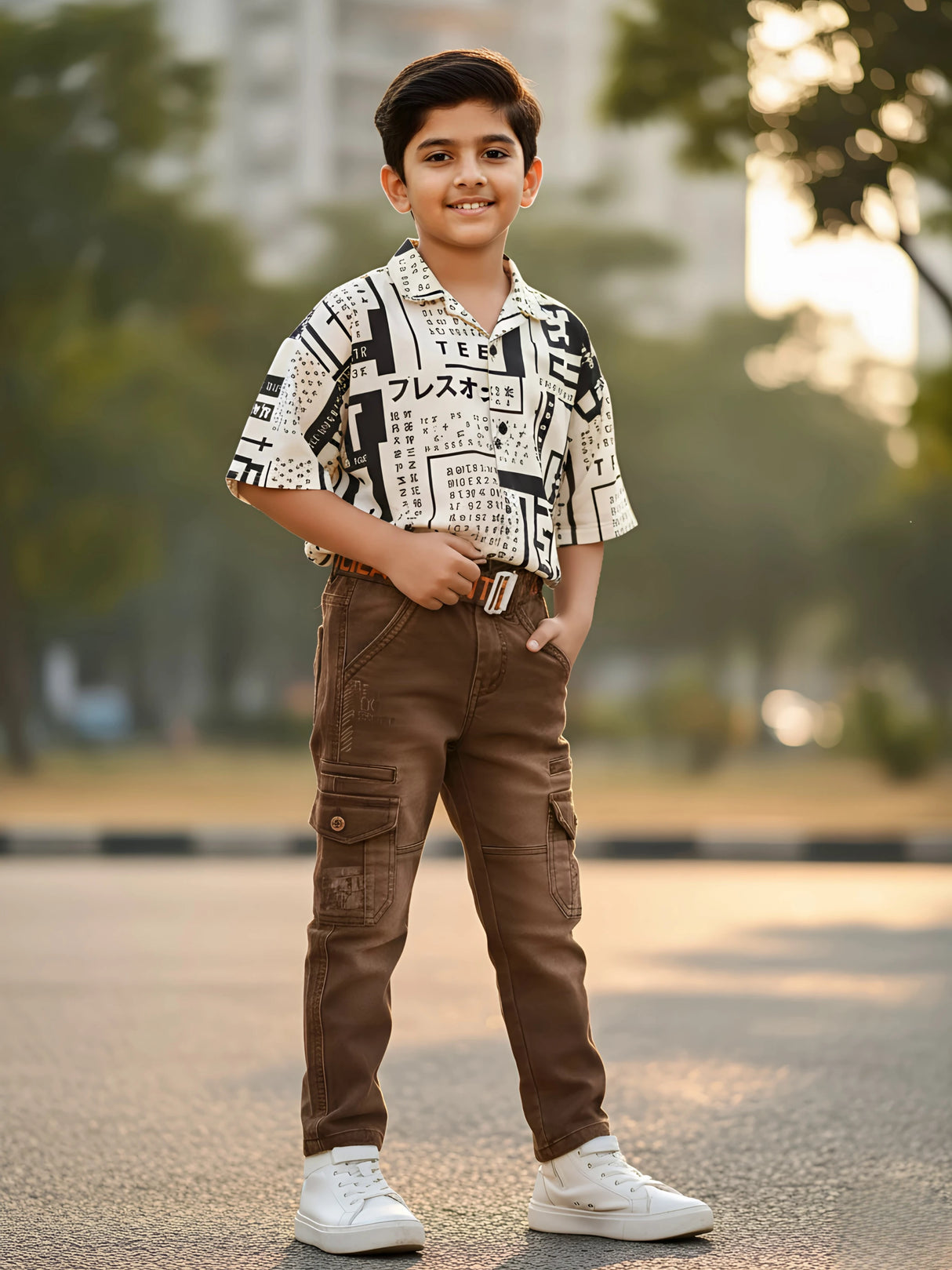Boys' Urban Adventure Brown Cargo Pants
