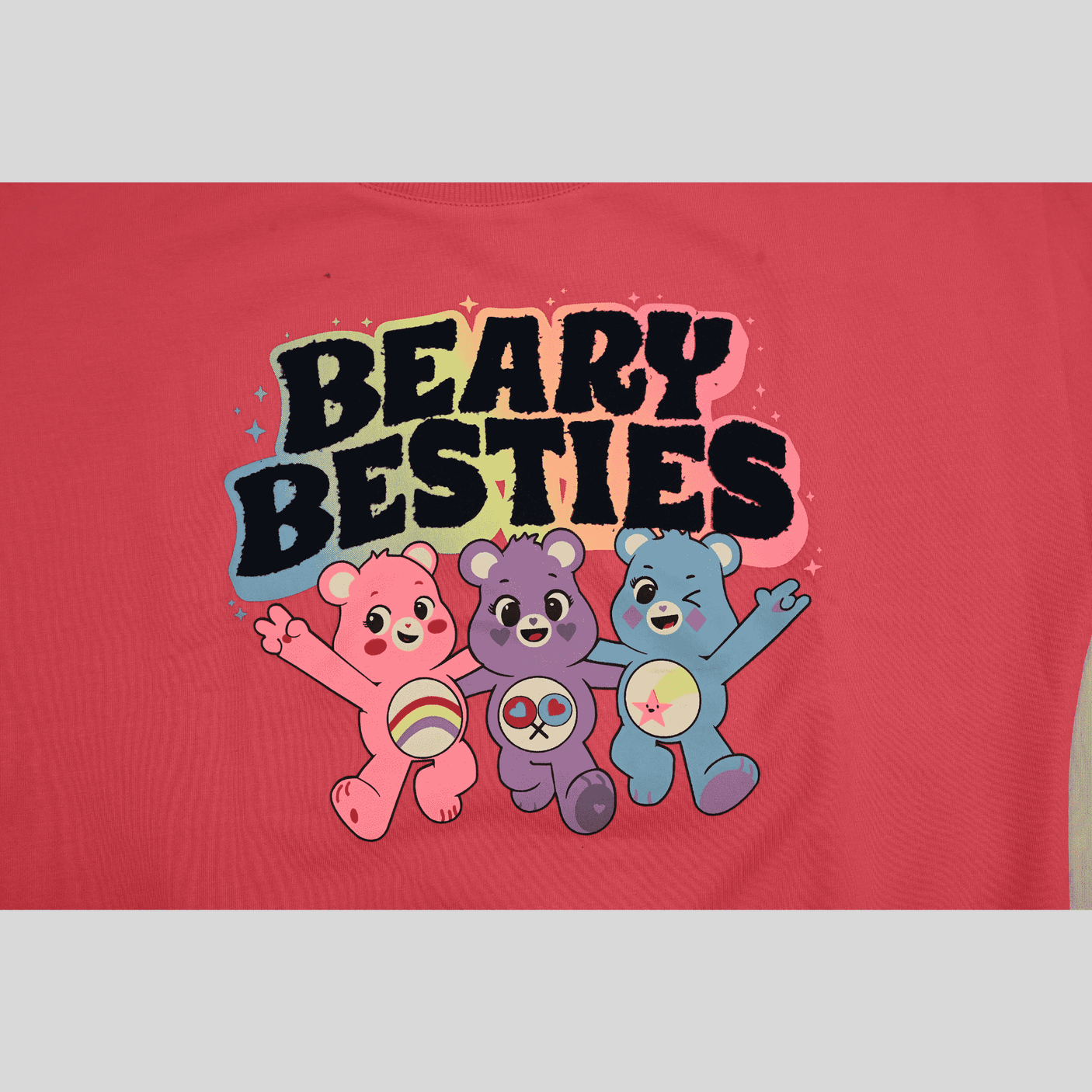 Girls Leisure Full Sleeves Printed Round Neck Top - Pink