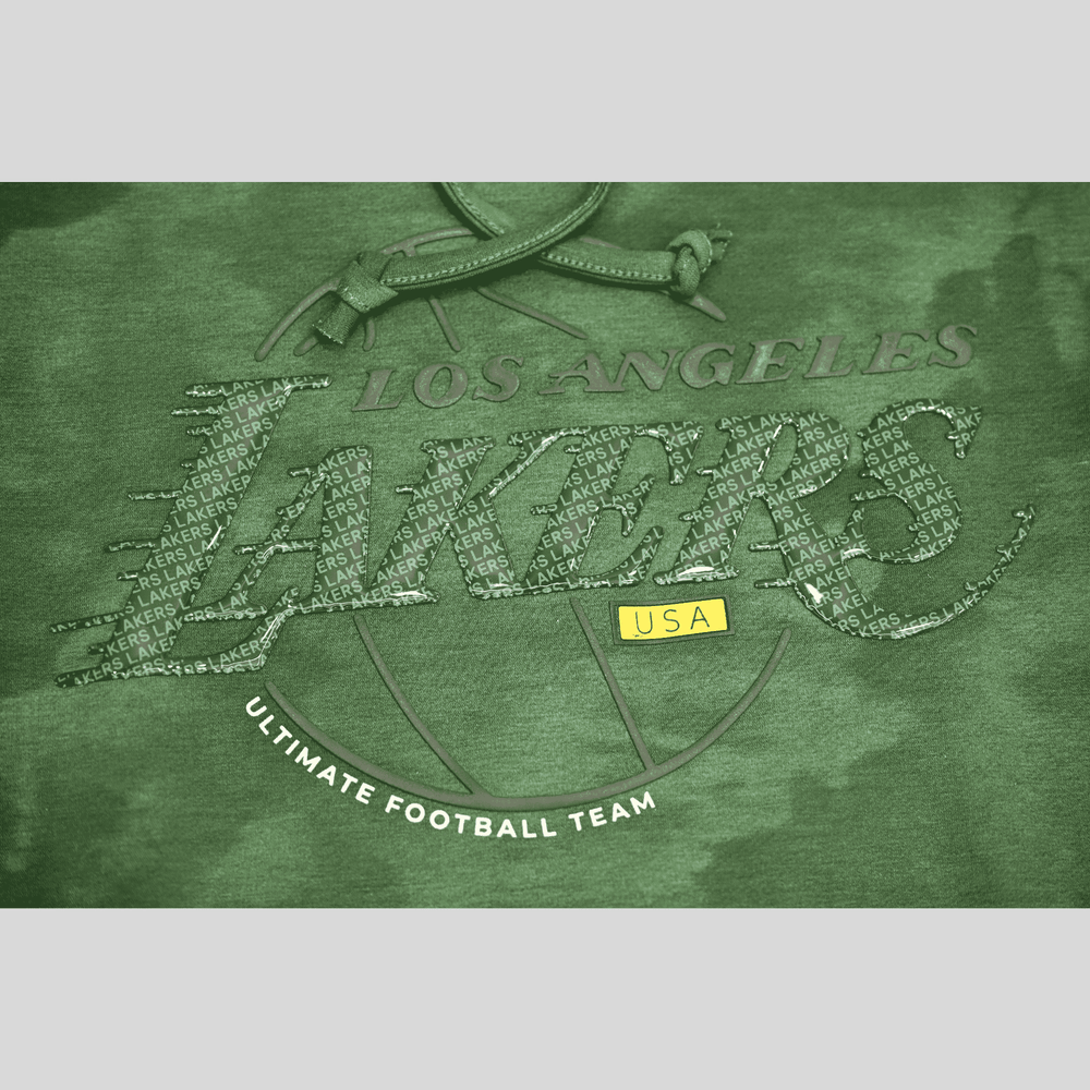 Boys Casual Full Sleeves Printed Hoodies T-Shirt - Green