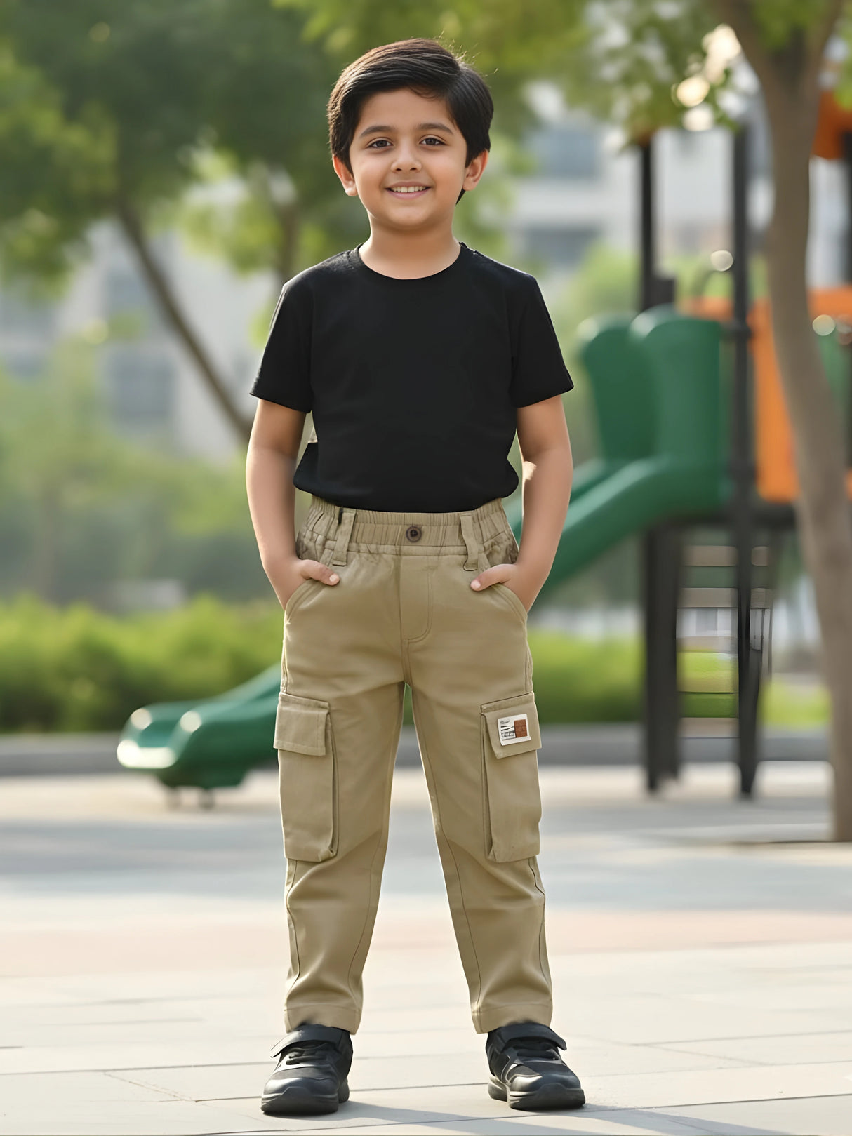 Boys Comfortable Cotton Cargo Pants