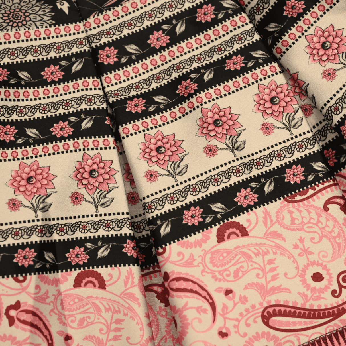 Girls Casual Printed Fancy Frocks - Fawn