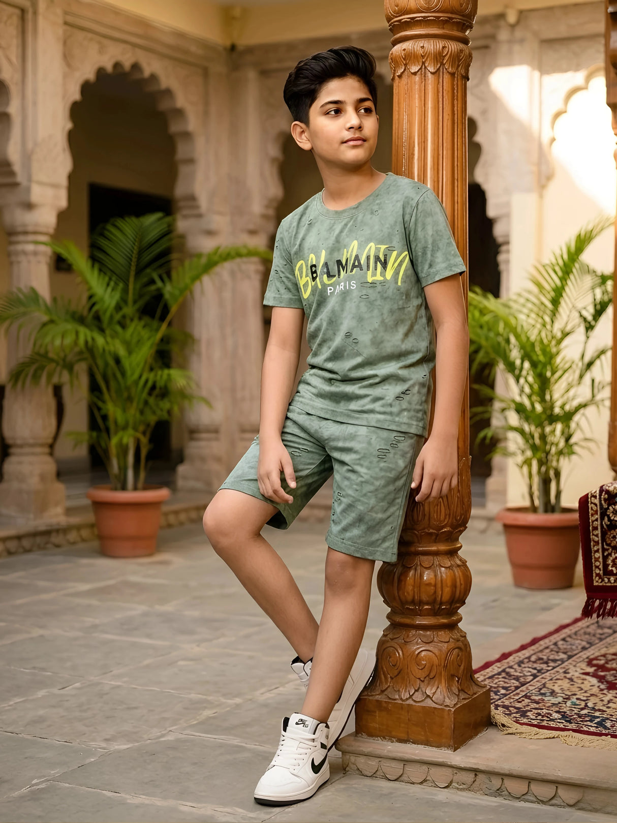 Boys' Sage Green Graphic Coordinate Set