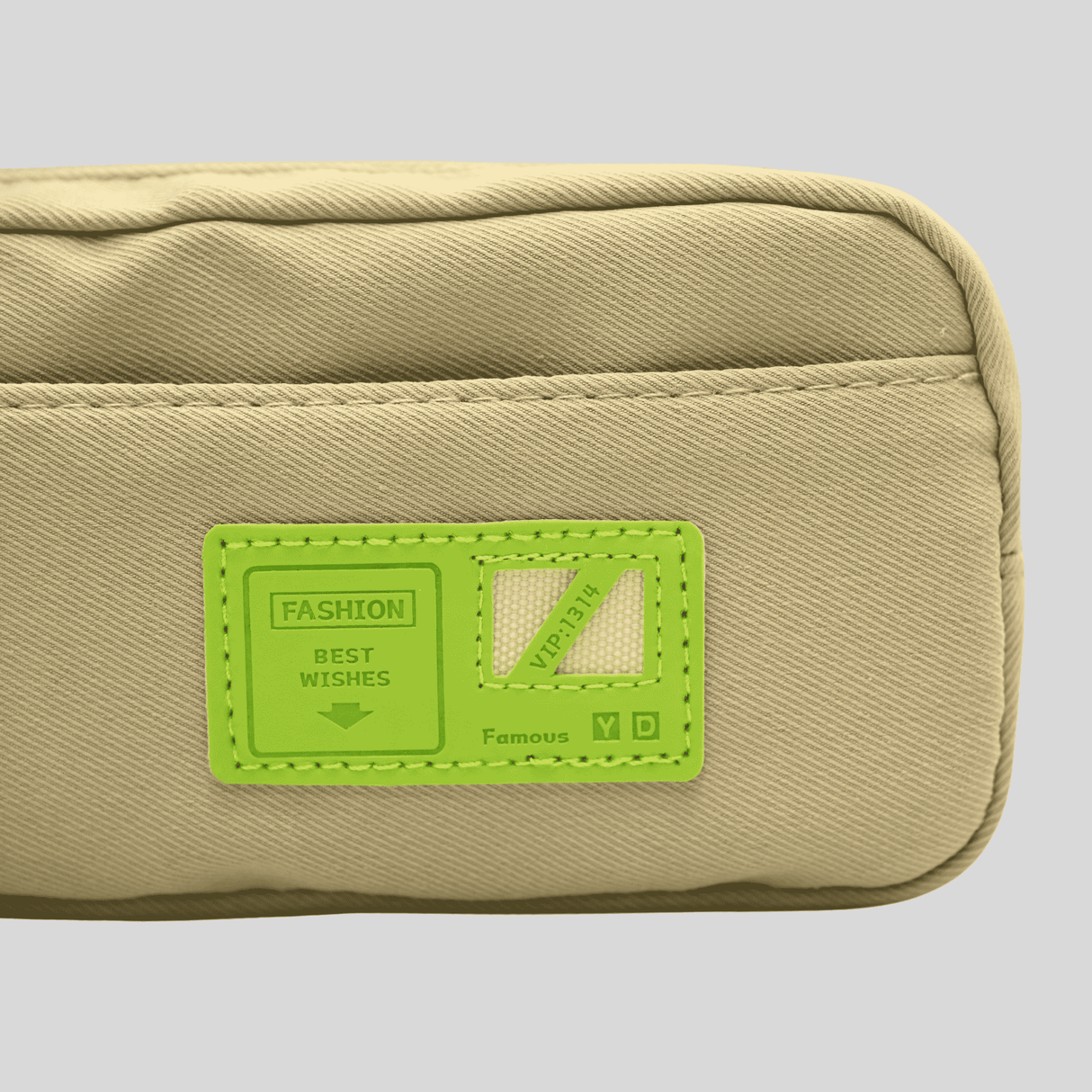RS Pouch SINGLE ZIP Free Size - Grey.