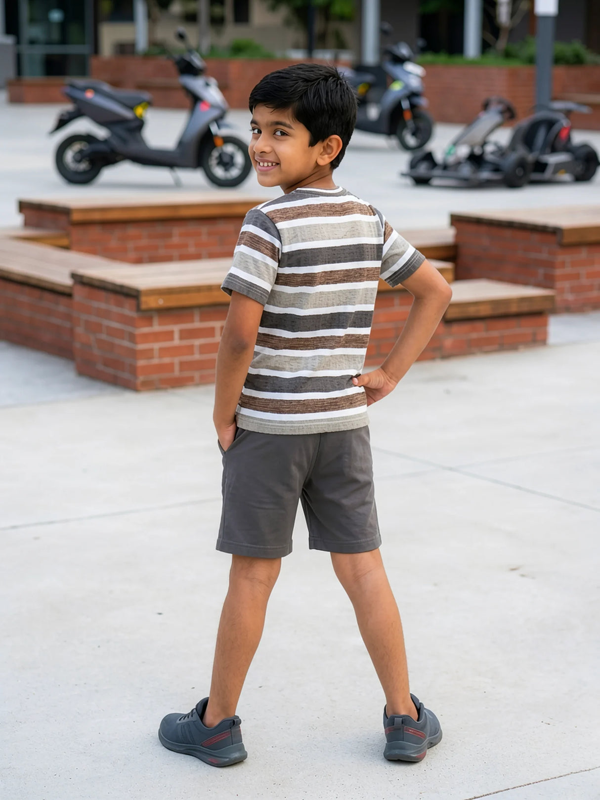 Boys' Dark Grey Racing Theme Coordinate Set