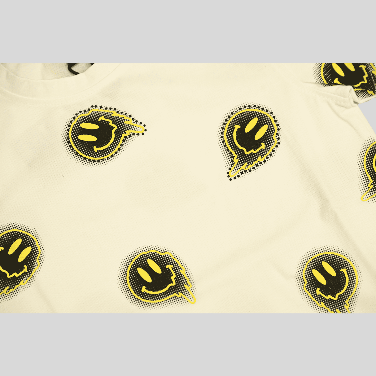 Boys Casual Half Sleeves Printed Round Neck T-Shirt - White