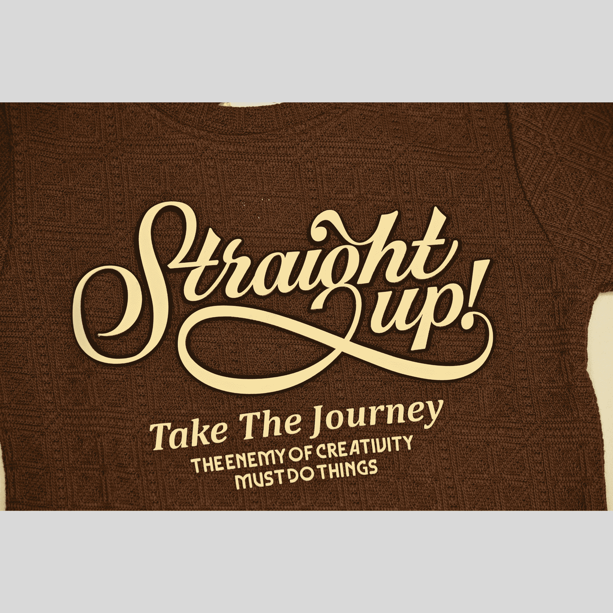 Boys Casual Full Sleeves Printed Round Neck T-Shirt - Brown