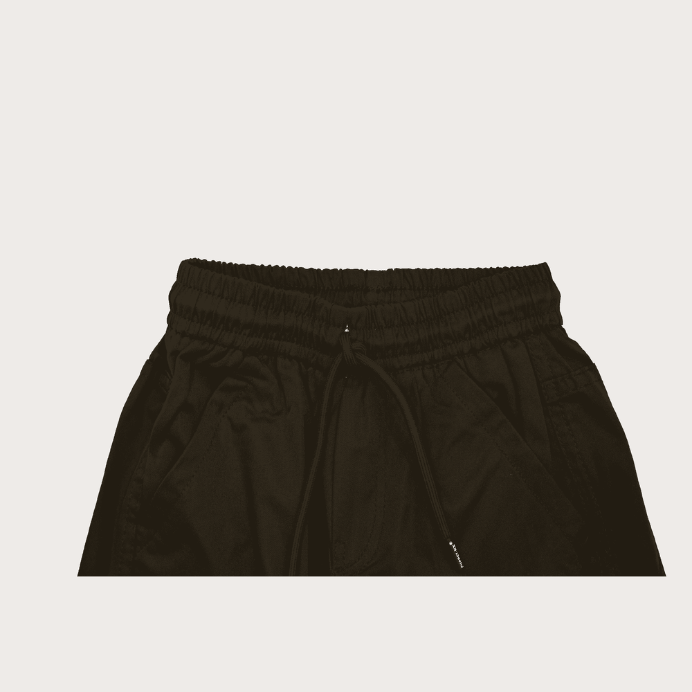 Boys Casual Printed Cotton Joggers With Rib - Black