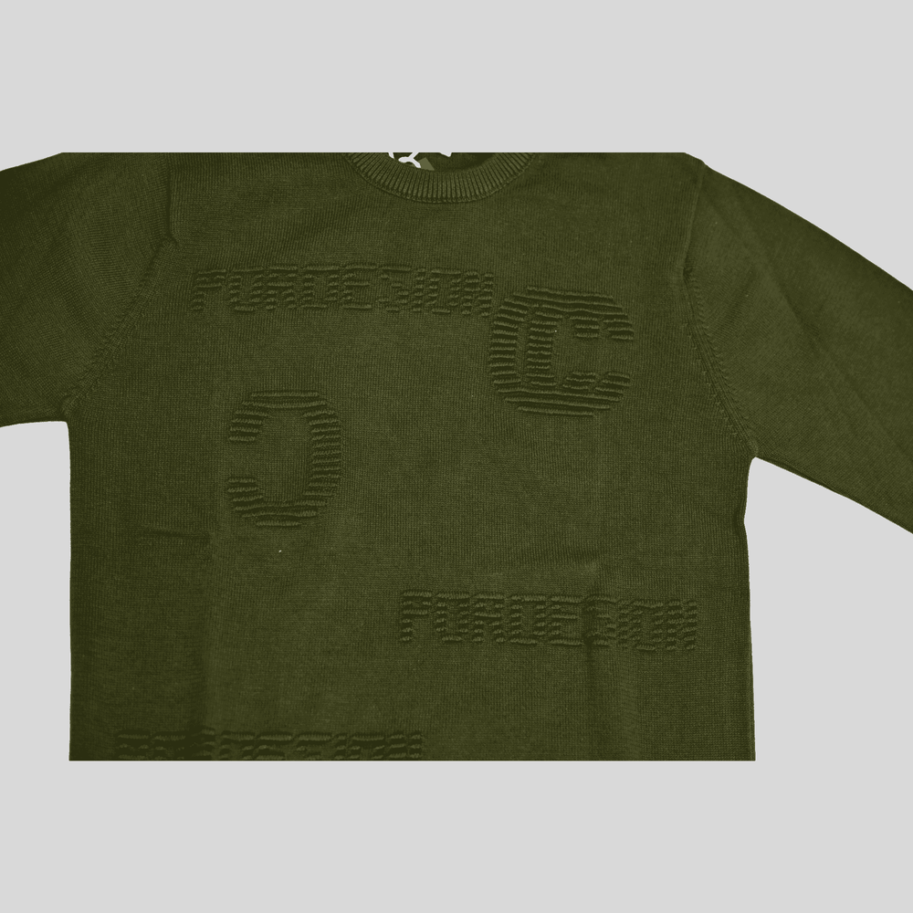 Boys Casual Full Sleeves Plain Round Neck T-Shirt - Green