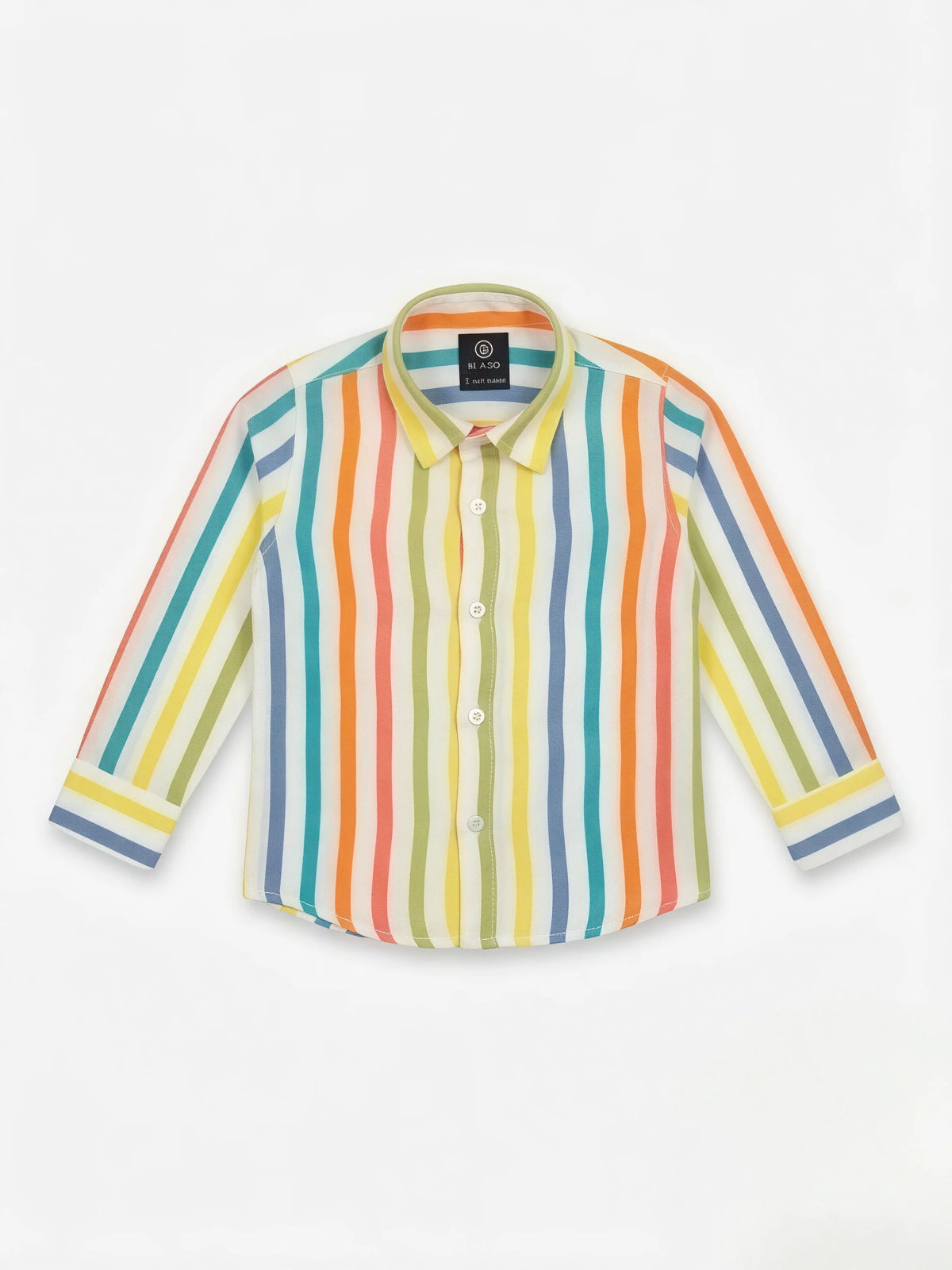 Boys Multicolor Vertical Striped Full Sleeve Casual Shirt