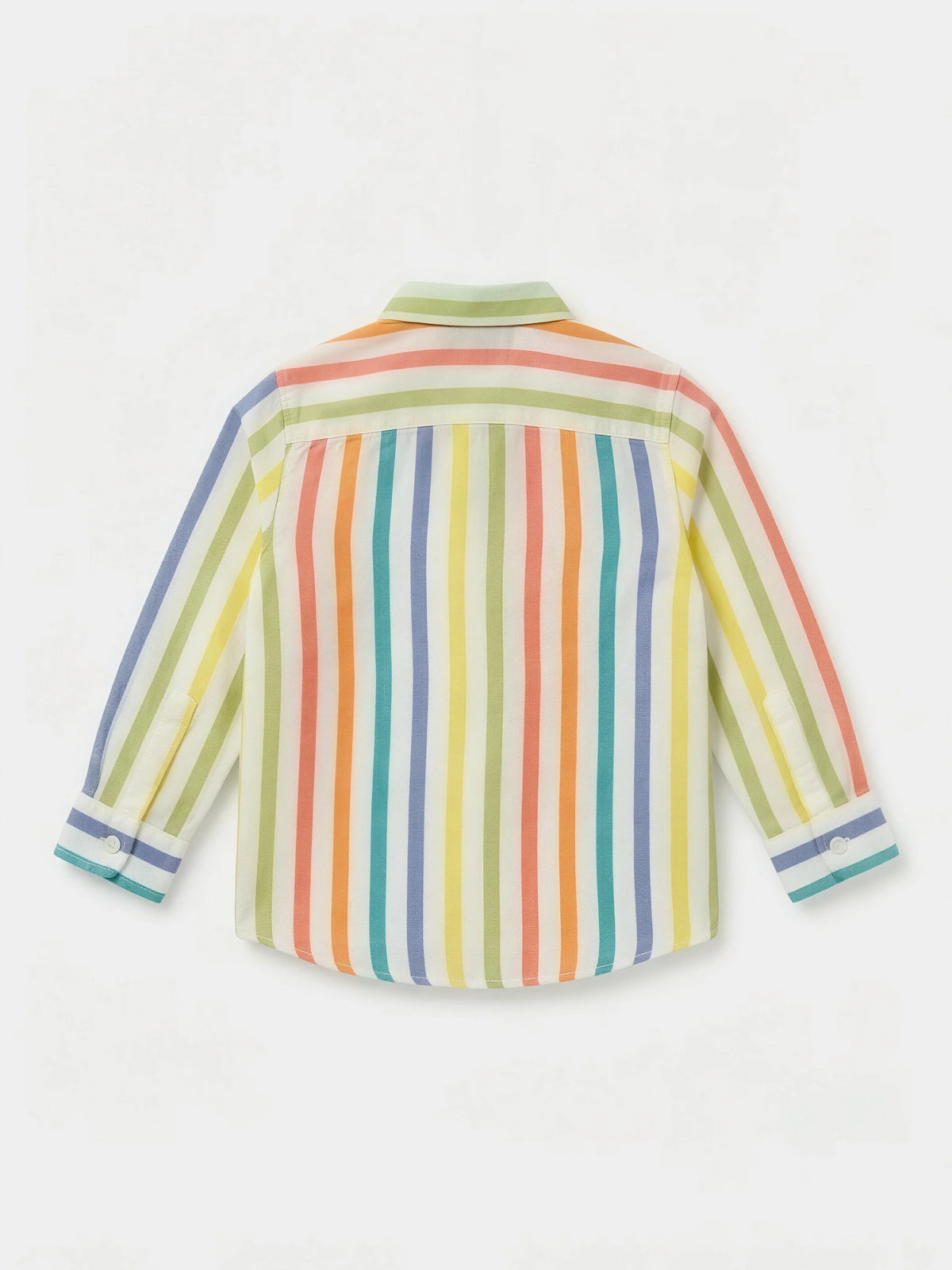 Boys Multicolor Vertical Striped Full Sleeve Casual Shirt
