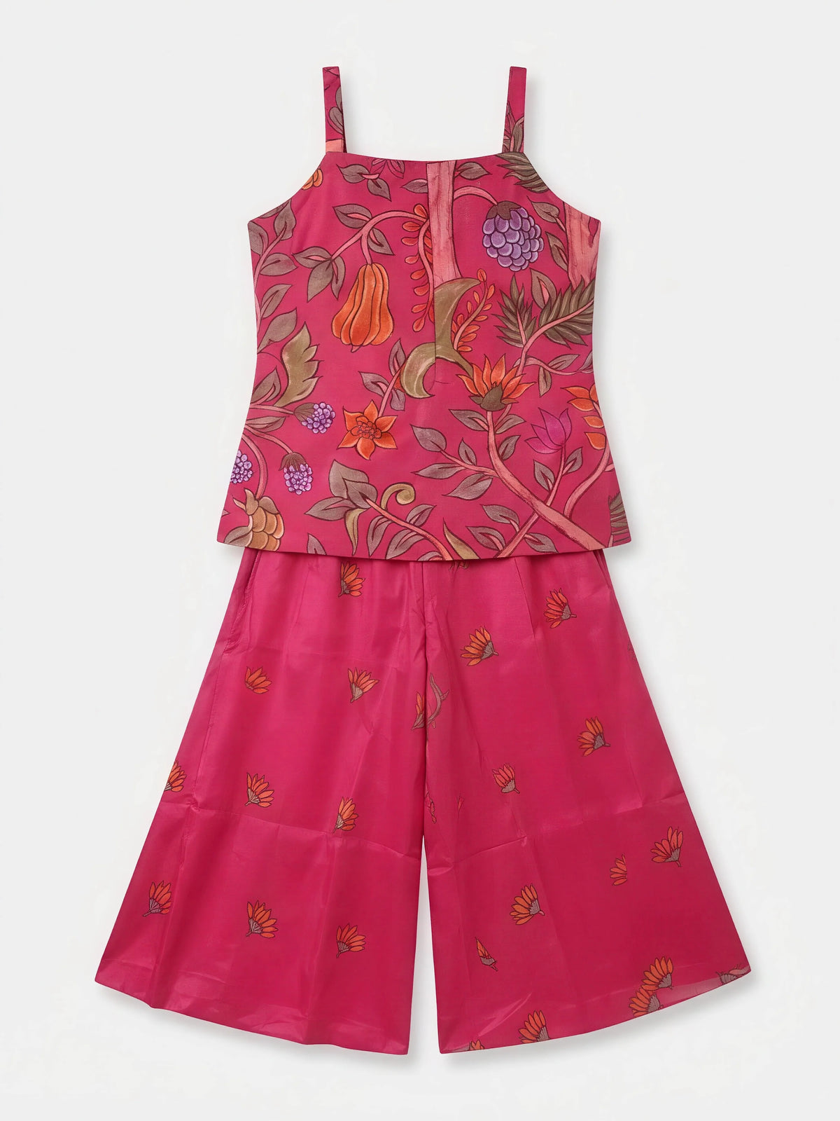 Rani Floral Print Palazzo Set with Dupatta Kids Ethnic Wear