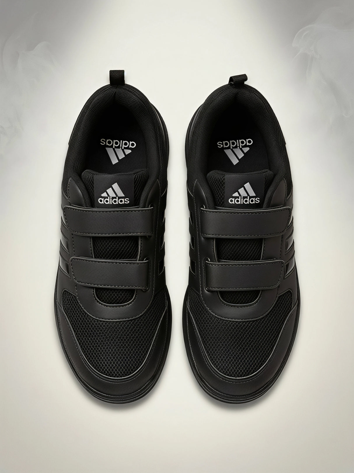 Adidas Fluo Black Velcro Unisex School Shoes.