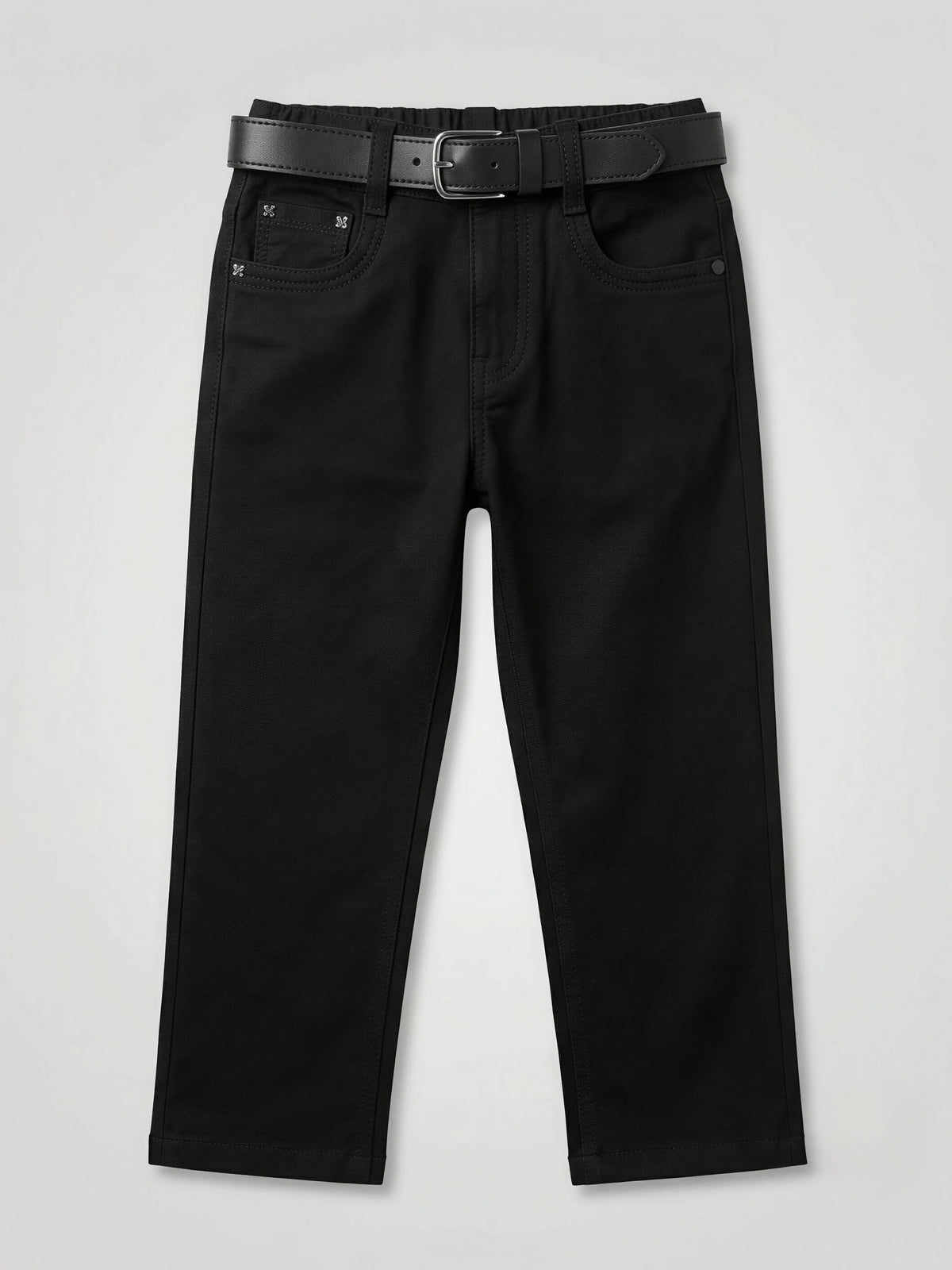 Boys Classic Black Regular Fit Jeans.