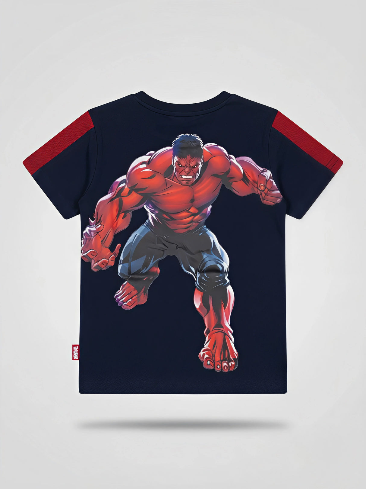 Boys Navy Blue Marvel Red Hulk Graphic T-Shirt
