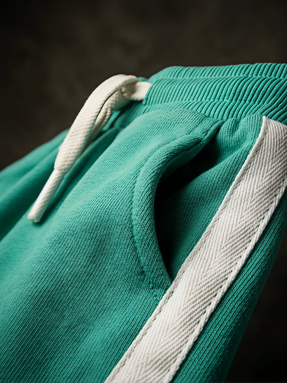 Girls Sporty Sea Green Cotton Shorts with Side Stripes