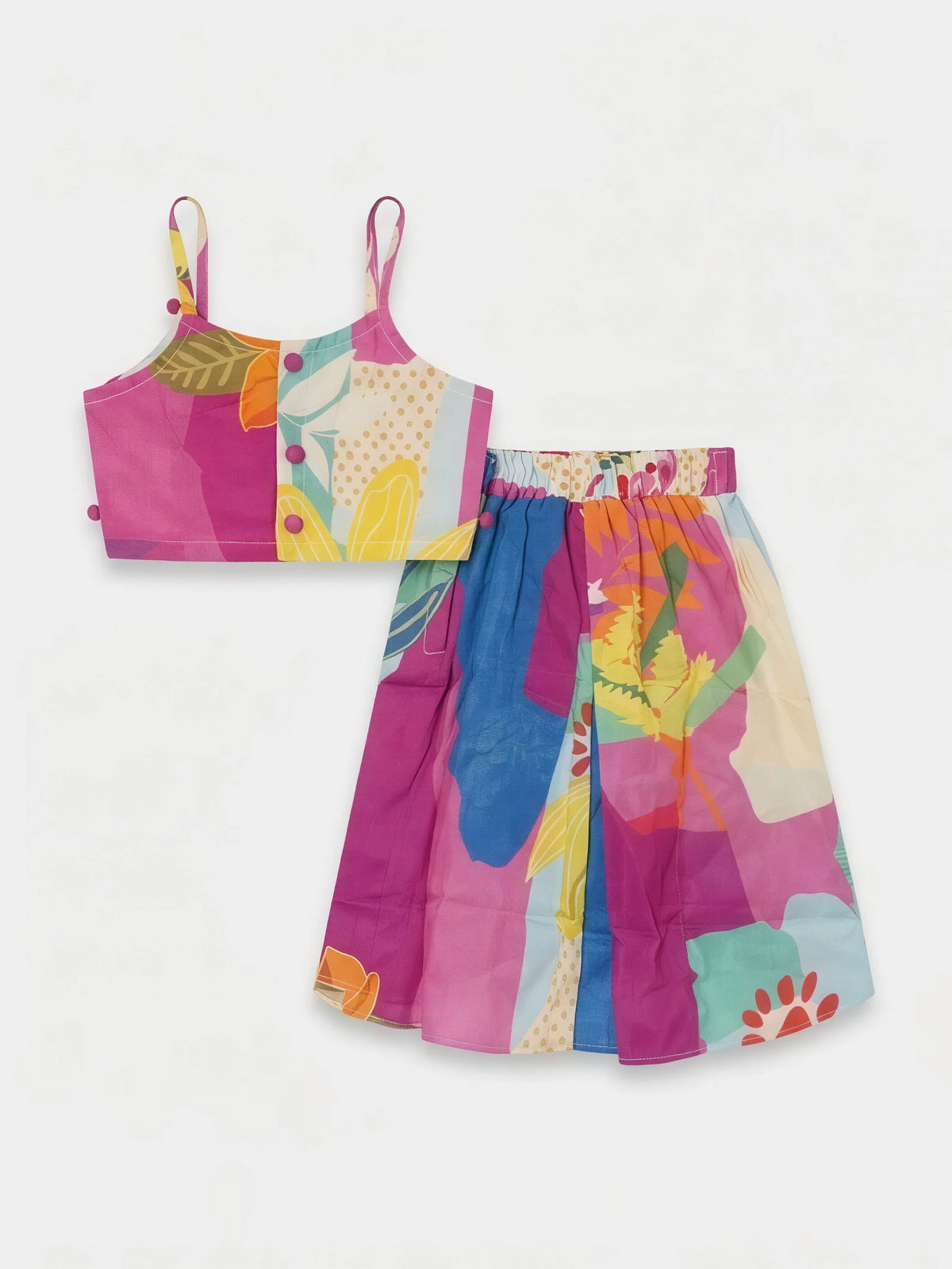 Rani Printed Crop Top Choli Set for Girls