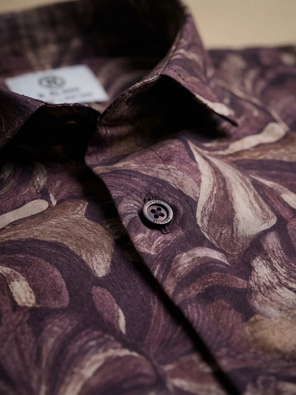Purple Abstract Print Shirts