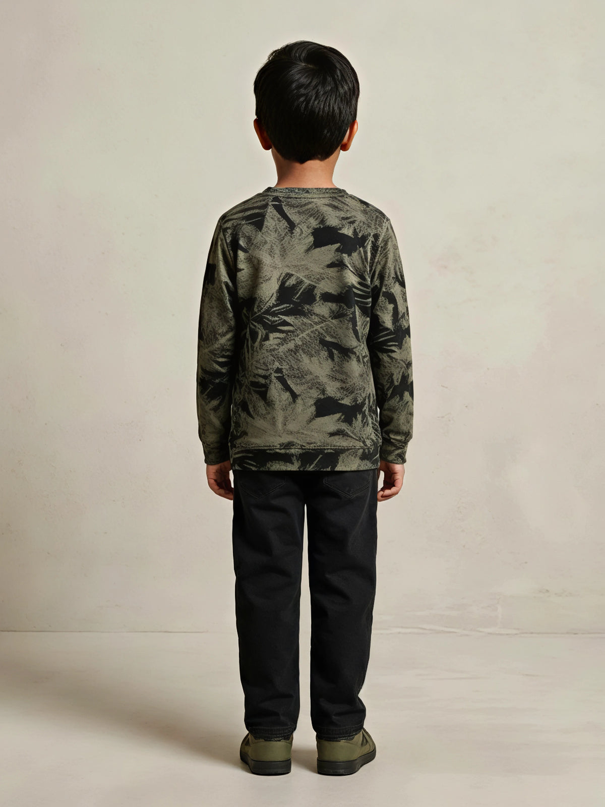Green Leaf Print Casual T-Shirt Casual Wear