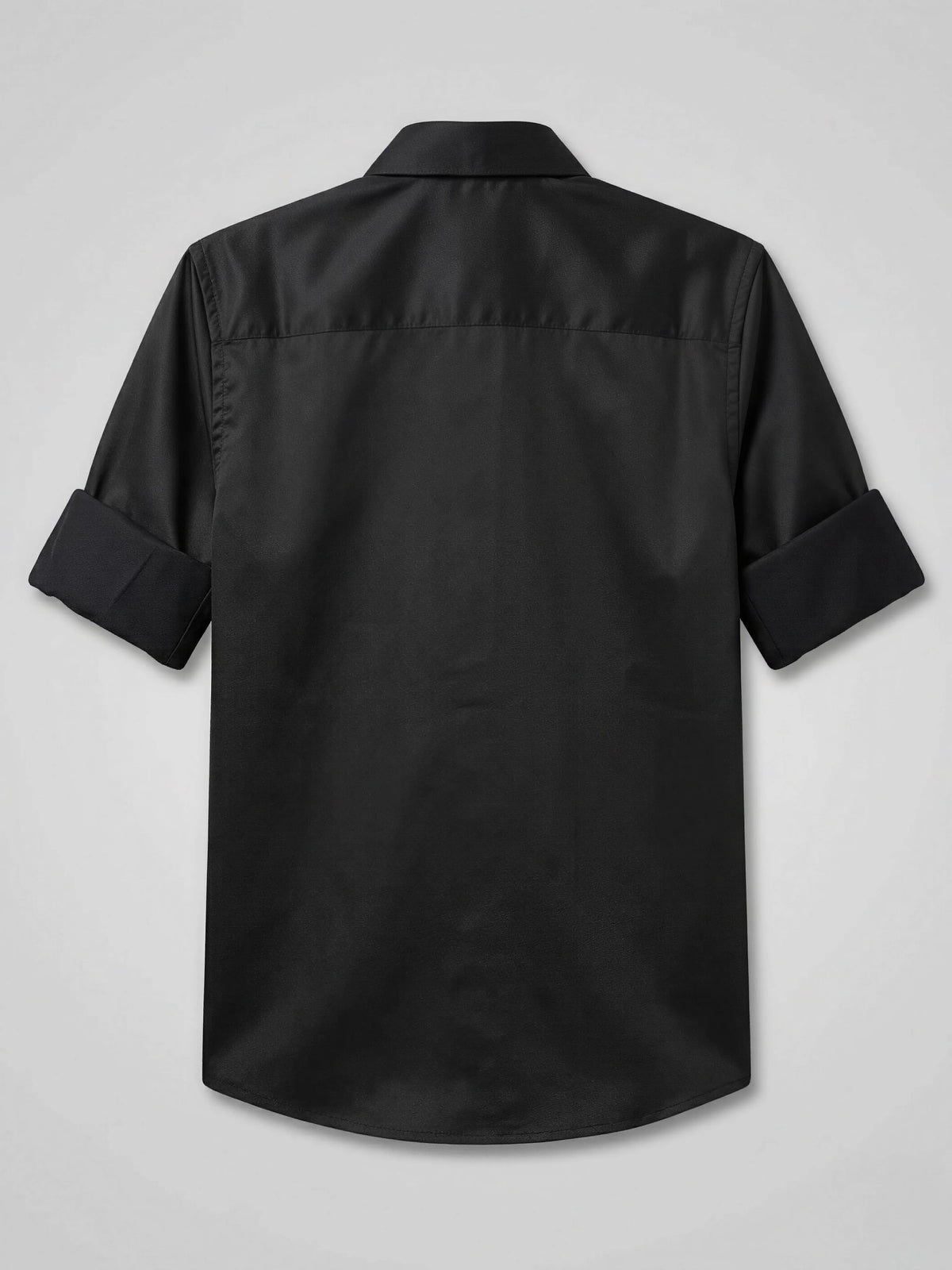 Boys Classic Solid Black Casual Shirt.