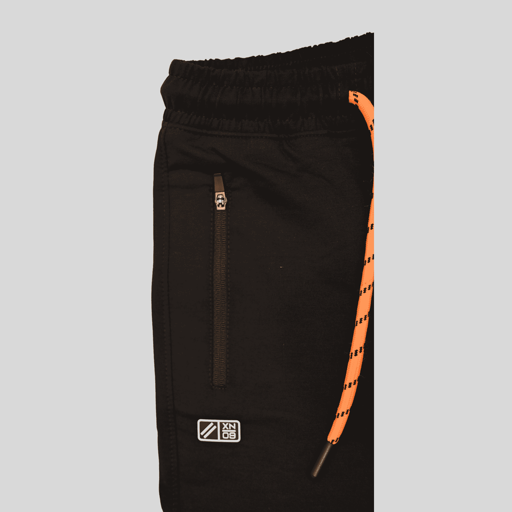 Boys Leisure Plain Elastic Waist Track Pant With Rib - Navy Blue