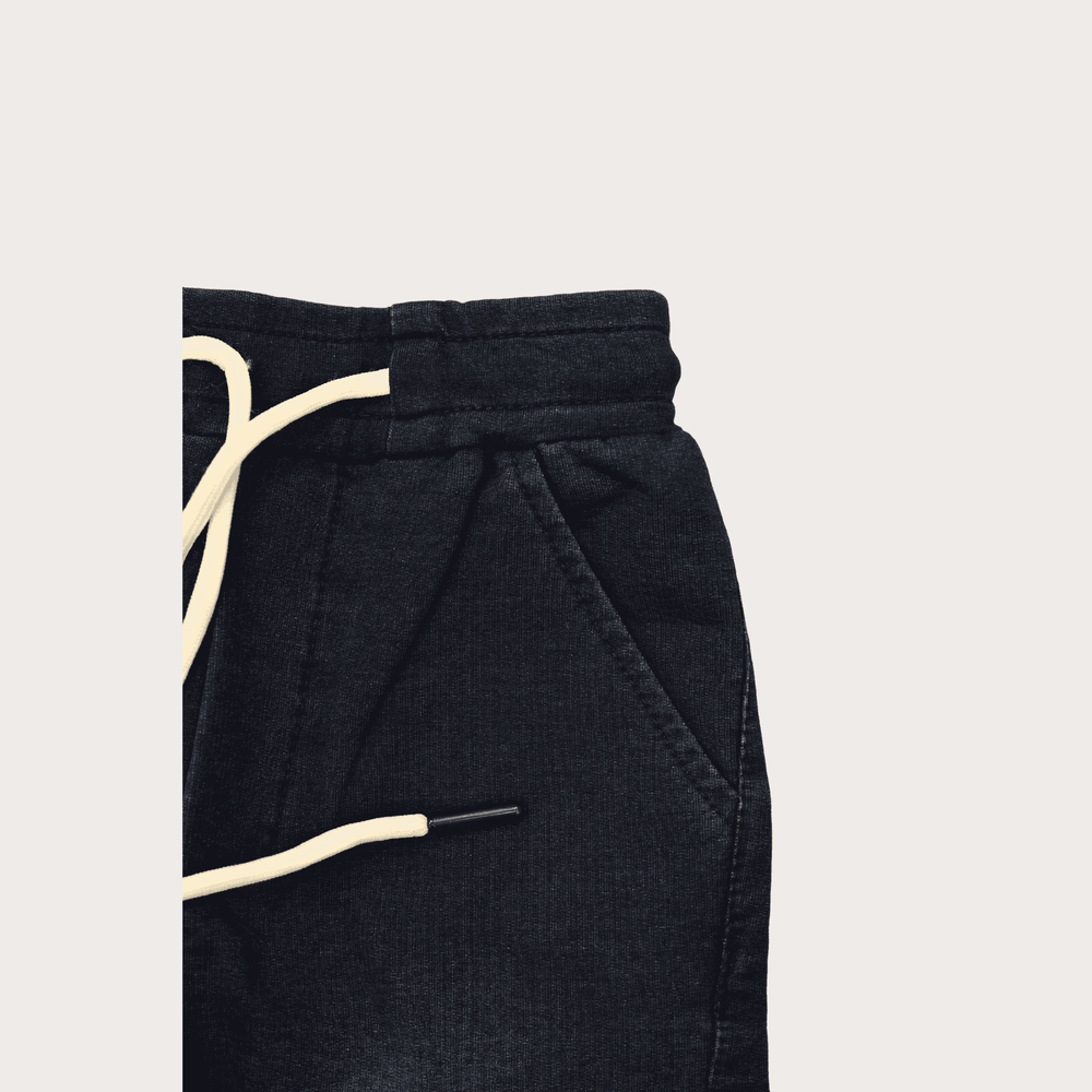 Boys Leisure G-6 Plain Elastic Waist Track Pant W/O Rib - D.Blue