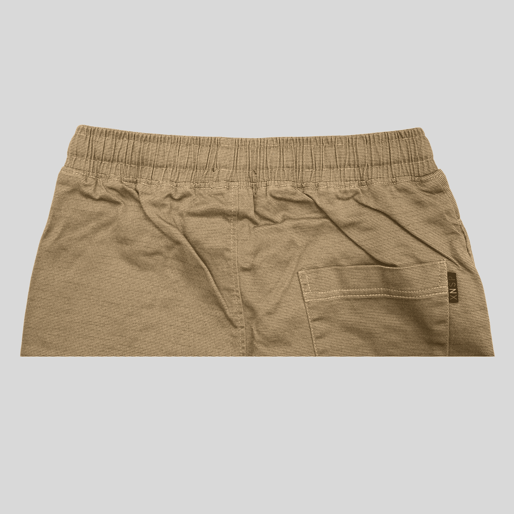 Boys Leisure Plain Cotton Shorts Full Elastic - Grey