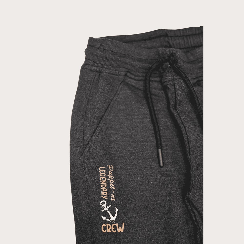 Boys Leisure Plain Elastic Waist Track Pant With Rib - Blue.