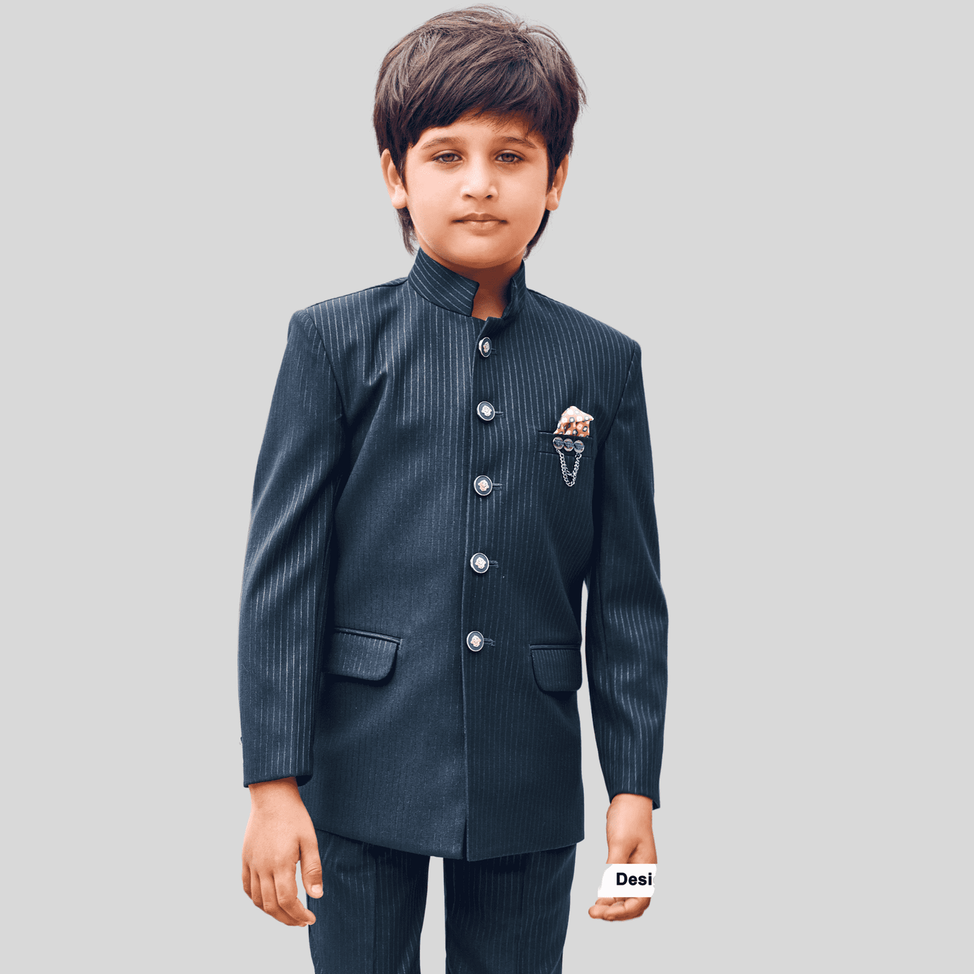 Boys Party Jodhpuri Suit -Navy Blue