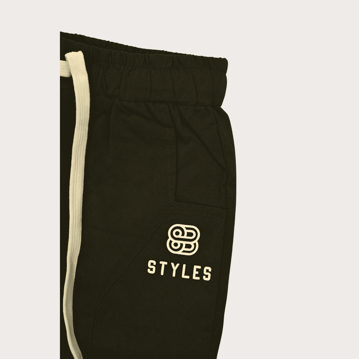 Boys Leisure Plain Rib Waist Track Pant W/O Rib - Green