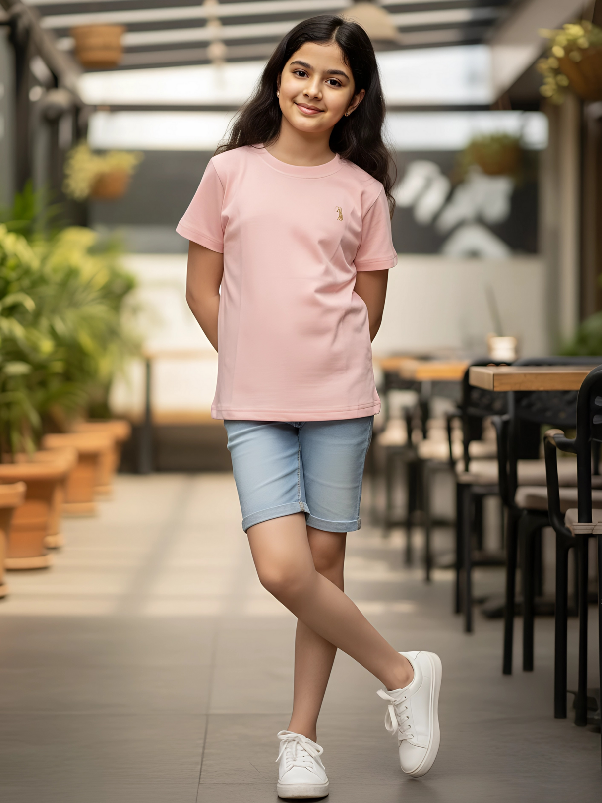 Girls' Essential Pink Cotton Top