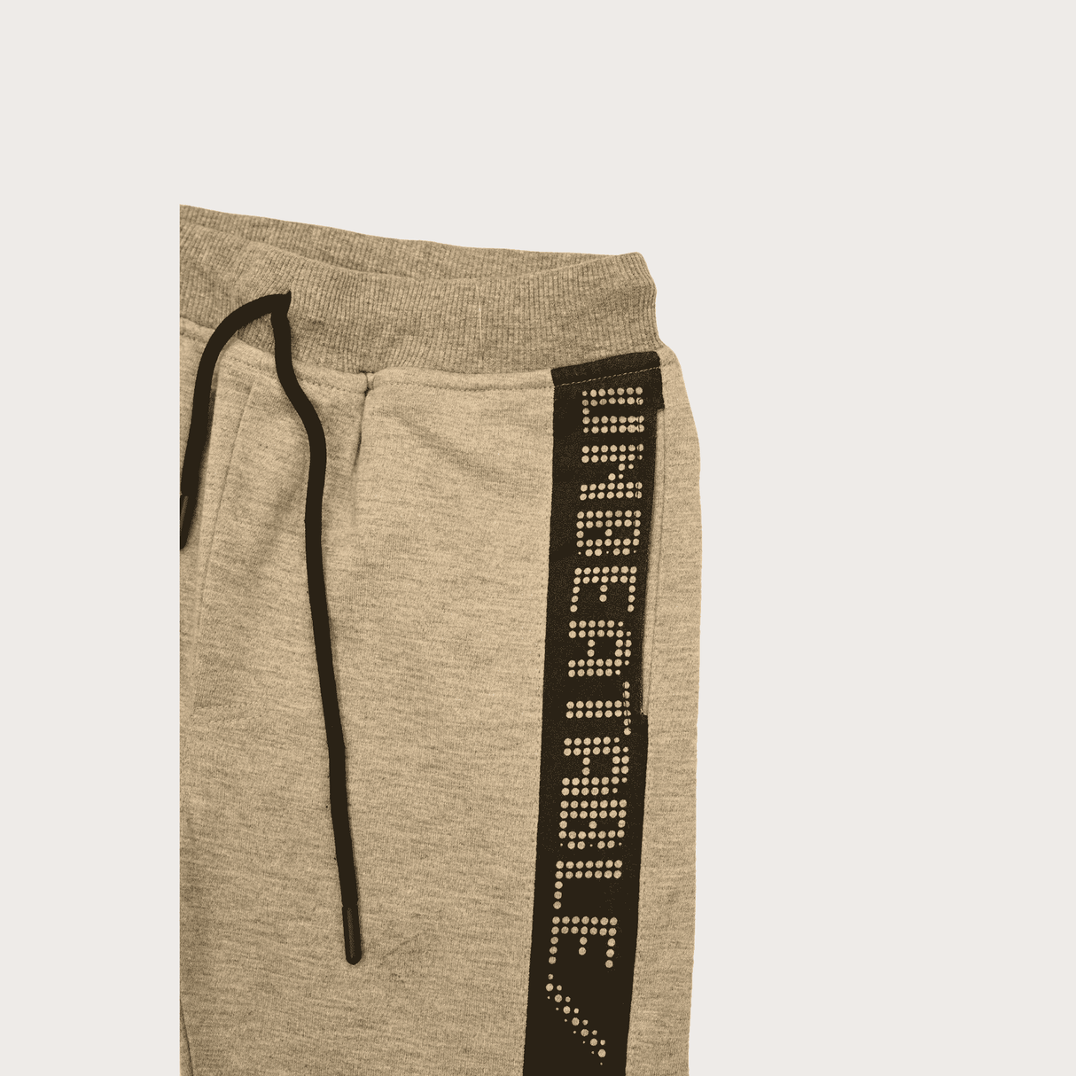 Boys Leisure Plain Elastic Waist Track Pant With Rib - L.Grey