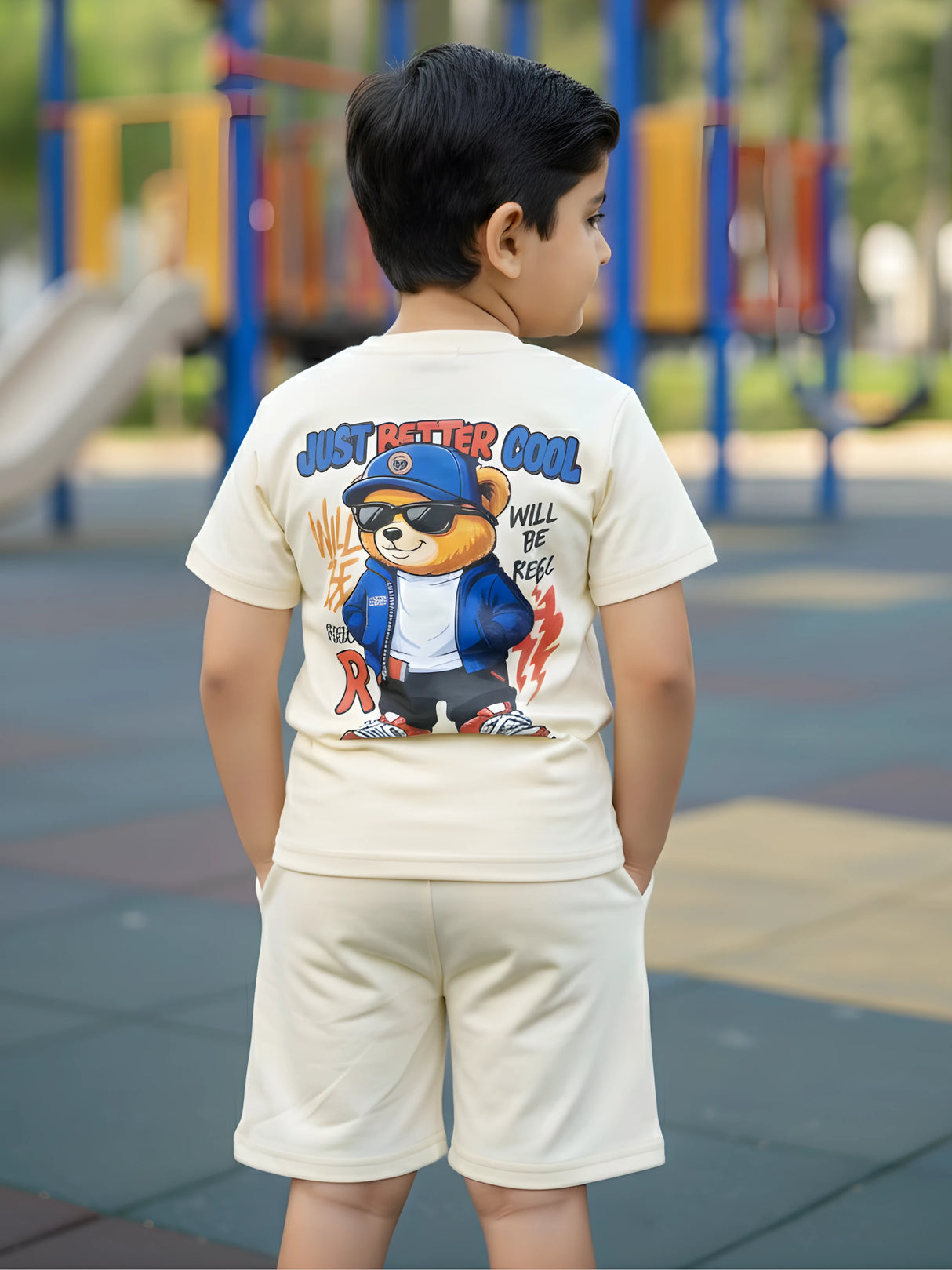 Boys' Urban Cream Graphic Co-Ord Set