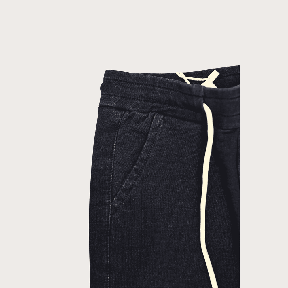 Boys Leisure Plain Rib Waist Track Pant W/O Rib - Navy Blue