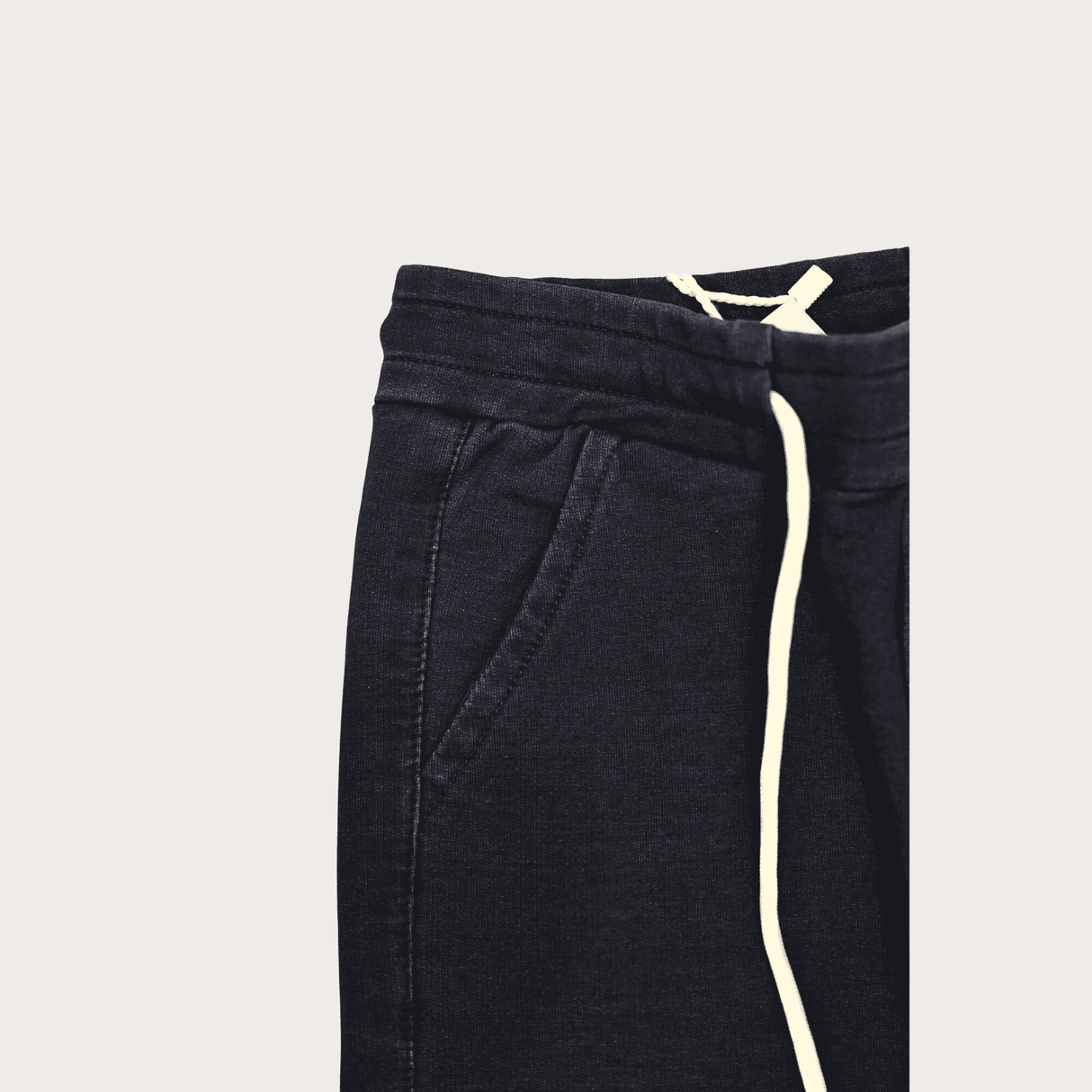 Boys Leisure Plain Rib Waist Track Pant W/O Rib - Navy Blue