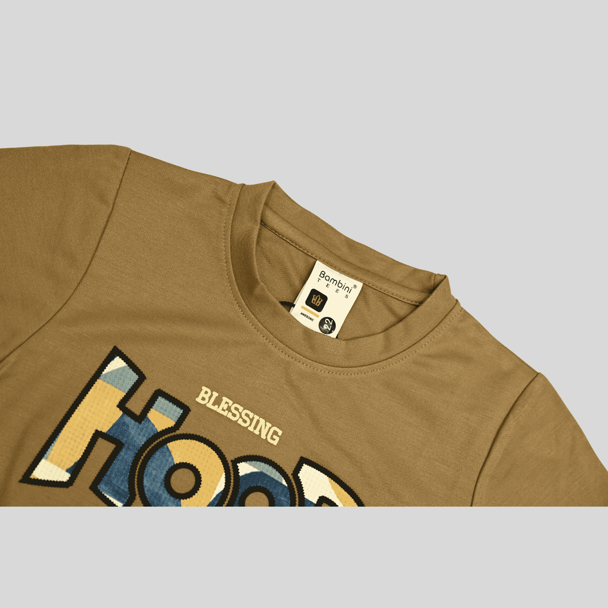 Boys Casual Full Sleeves Plain Round Neck T-Shirt - Brown