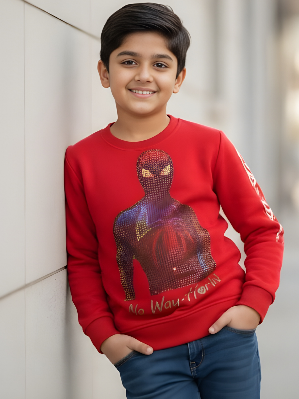 Boys' Red Spider-Man 'No Way Home' Graphic Sweatshirt