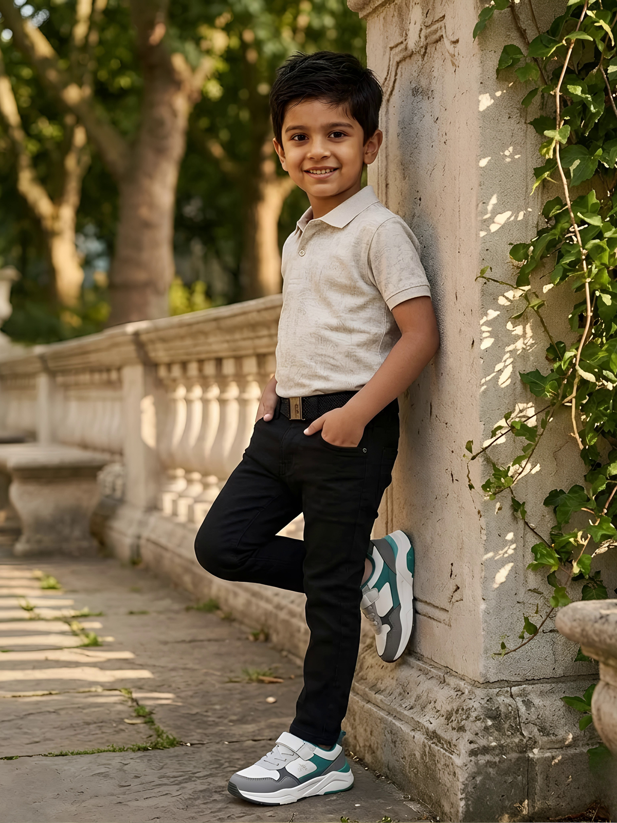 Boys' Premium Core Black Slim Fit Denim Jeans