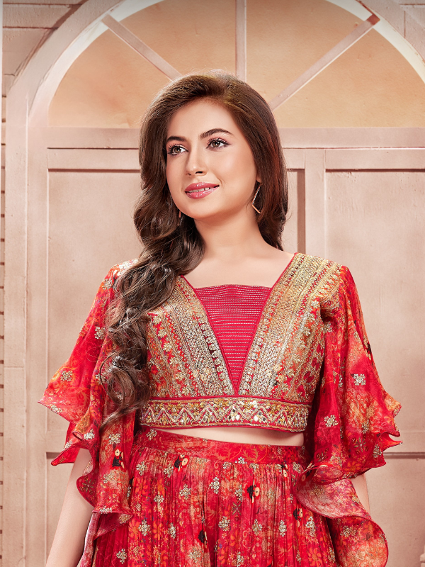 Girls Traditional 3/4th Sleeves Plazo Set - Rani