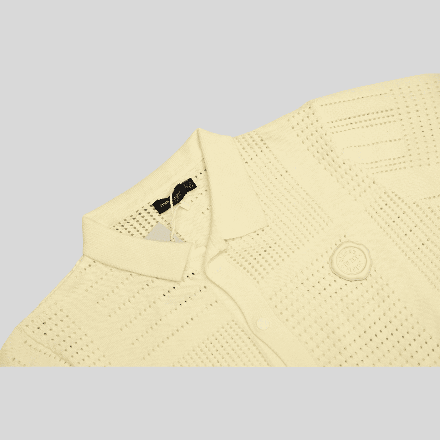 Boys Casual Half Sleeves Plain Collar T-Shirt - White